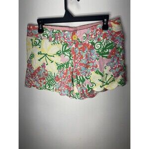 Lilly Pulitzer  Women’s Pink And Green Scalloped shorts Cotton  size 4